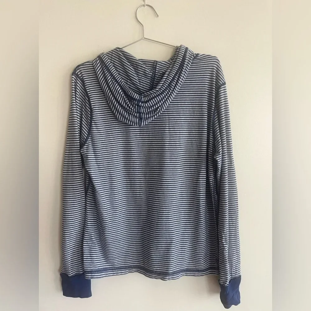 Ralph Lauren Denim & Supply Blue and White Striped Pullover Hoodie - Picture 9 of 9